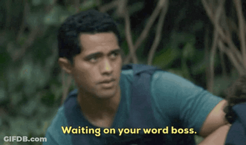 Well Were Waiting On Your Word Boss GIF