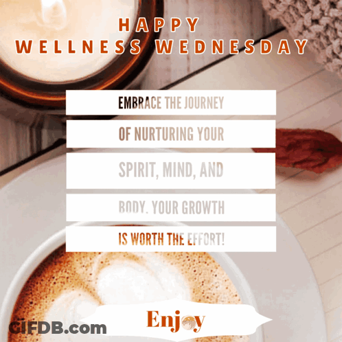 Wellness Wednesday Cup Of Coffee And Candle GIF