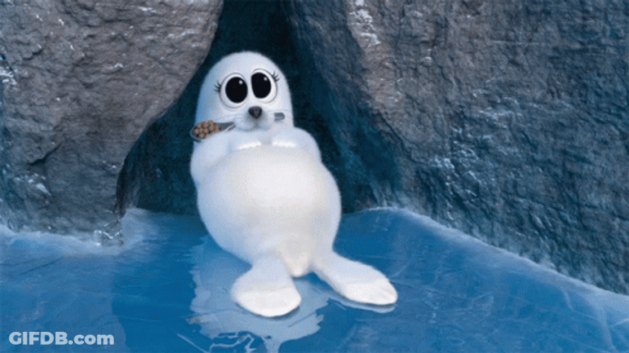 Welp Falling White Seal GIF