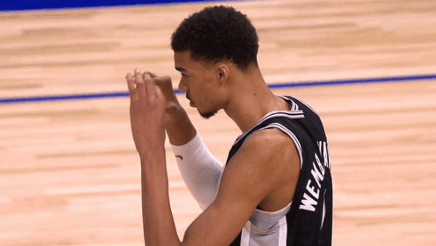 Wemby Binocular Taunt GIF