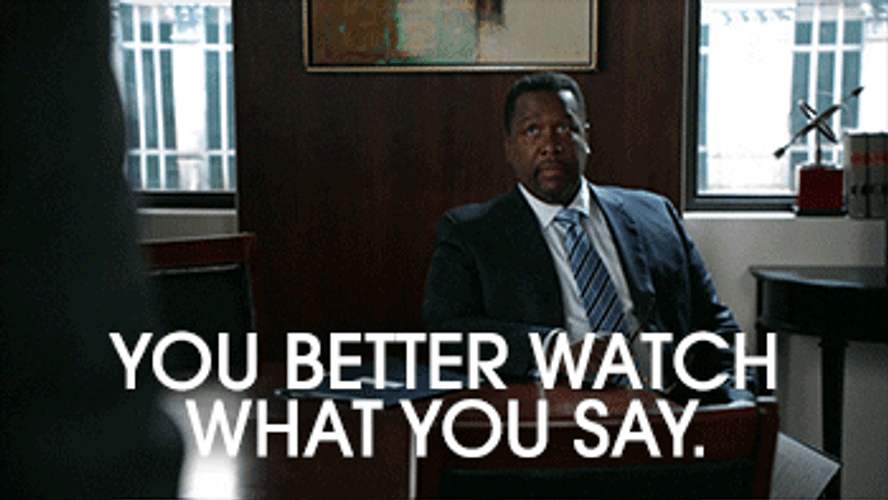 Wendell Pierce You Better Watch What You Say GIF