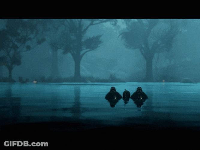 Wendigo Robot Underwater With Light GIF