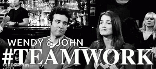 Wendy And John Talking At Bar GIF