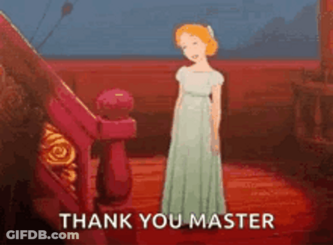 Wendy Darling Curtsy Thank You Master Sir GIF