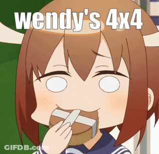 Wendy's 4X4 Girl Eating Sandwich GIF