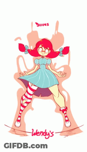 Wendy's Cartoon With Red Hair GIF