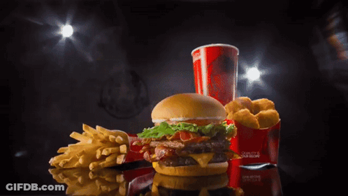 Wendy's Hamburger French Fries And Nuggets GIF