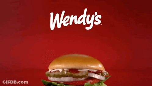 Wendy's Hamburger On Paper GIF