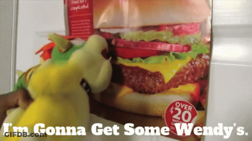 Wendy's Hamburger Saying I'm Gonna Get Some Wendy's GIF