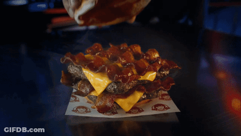 Wendy's Hamburger With Cheese And Bacon GIF