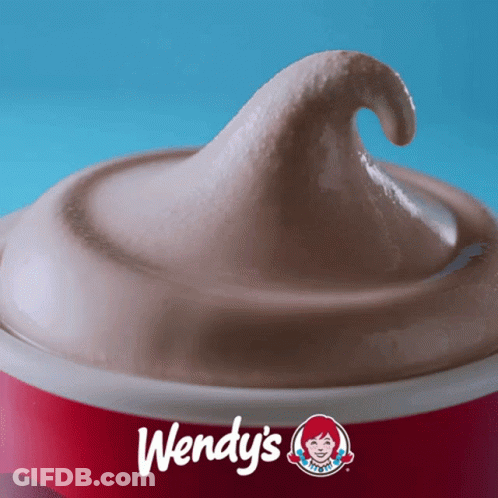 Wendy's Ice Cream Cup With Large Swirl GIF