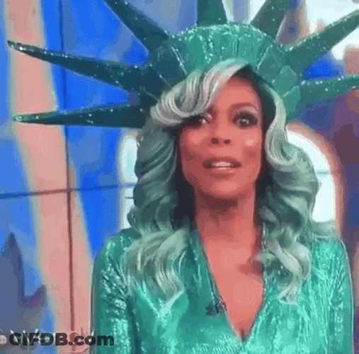 Wendy Williams Liberty Suit Passing Out GIF