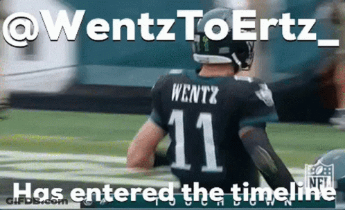 Wentz Holding Football GIF