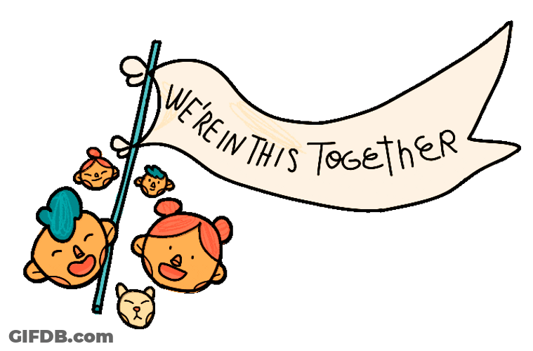 Were All In This Together Animated Heads GIF