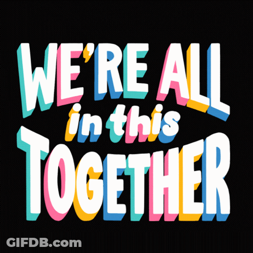 Were All In This Together Text Animation GIF
