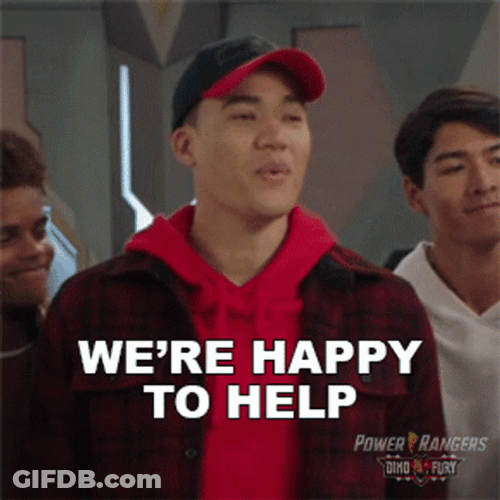 Were Happy To Help Power Rangers GIF