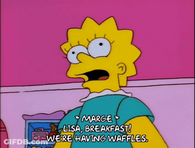 Were Having Waffles Breakfast Lisa Simpson GIF