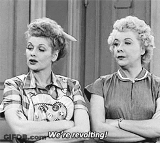 Were Revolting I Love Lucy GIF