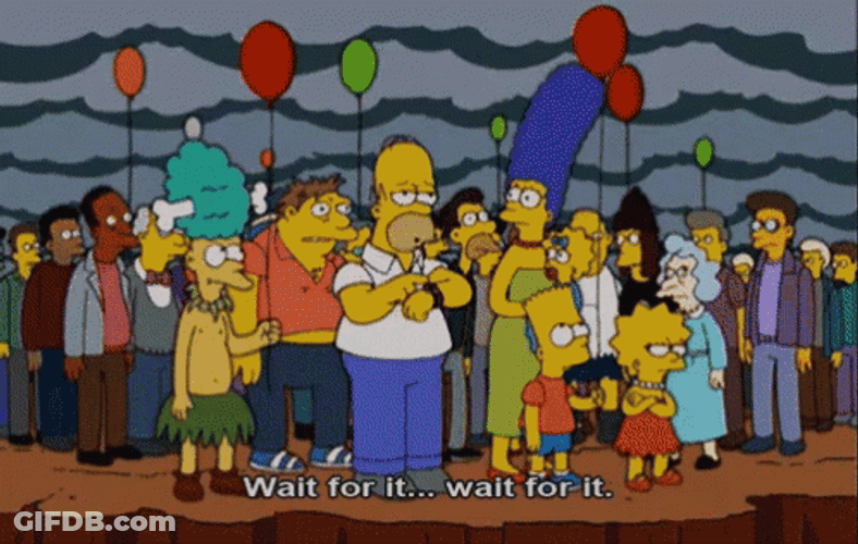 Were Waiting The Simpsons GIF