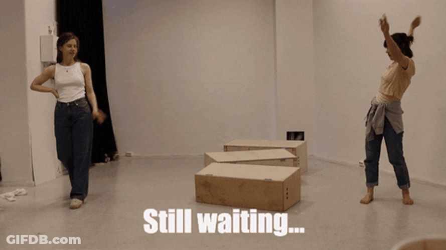 Were Waiting Two Women In A Room GIF