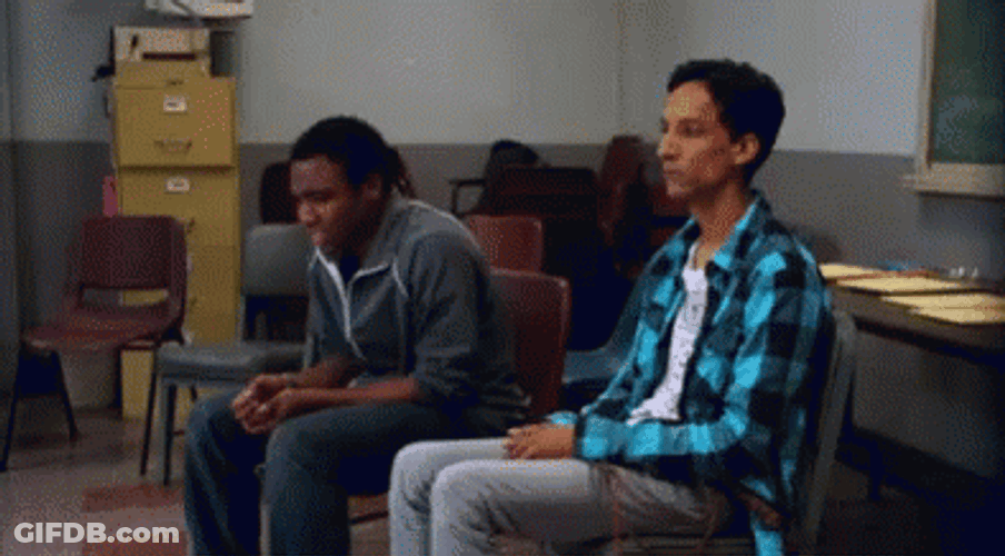 Were Waiting Young Boys Sitting Beside Each Other GIF