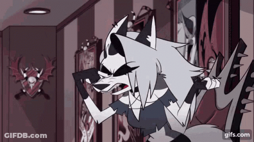 Werewolf Holding Bat GIF