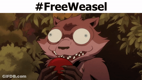 Werewolf Holding Red Apple #Freeweasel GIF