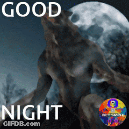 Werewolf Saying Good Night GIF