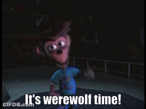 Werewolf Time Cartoon GIF