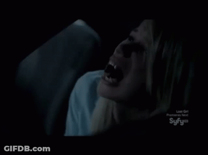 Werewolf Transformation Female In Car Face Shift GIF