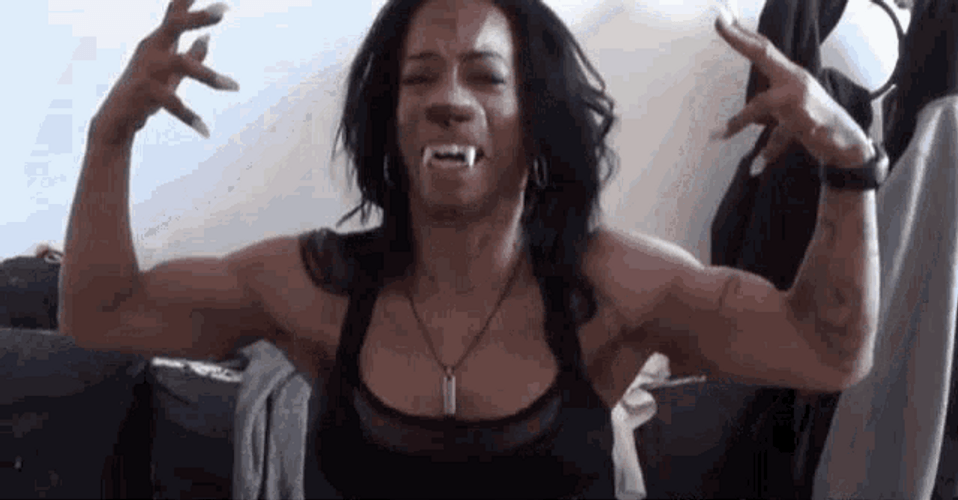 Werewolf Transformation Shewolf Female Black Girl Cosplay GIF