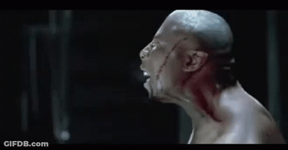 Werewolf Transformation Slow Creepy Face GIF