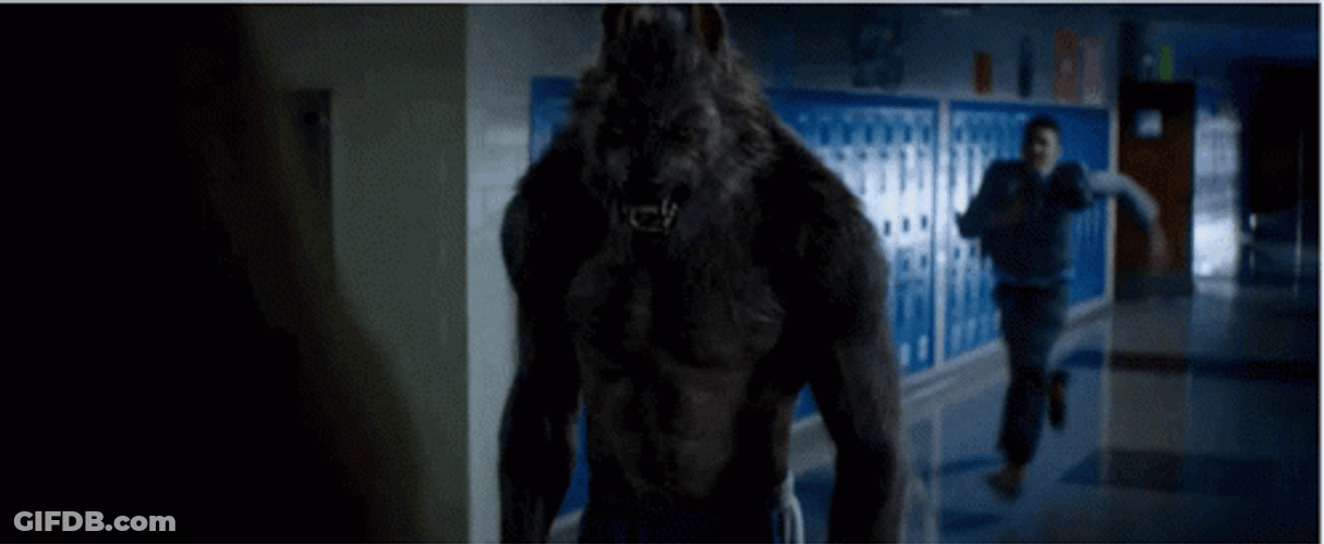 Werewolf Walking In School Goosebumps GIF