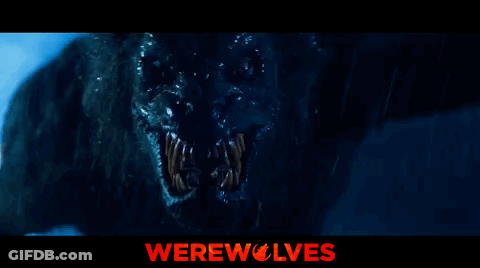 Werewolf With Open Mouth Poster GIF