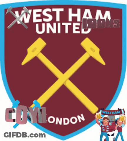 West Ham United Crossed Hammer GIF