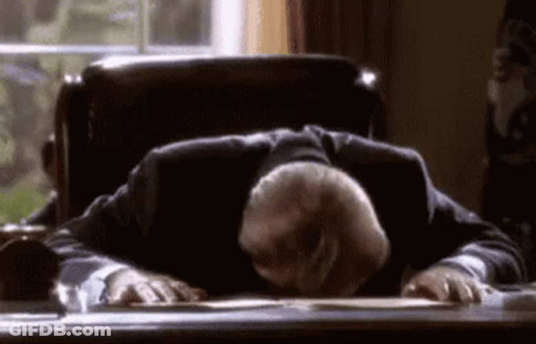 West Wing Banging Head GIF