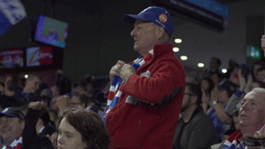Western Carolina Fan Holding Up His Scarf GIF