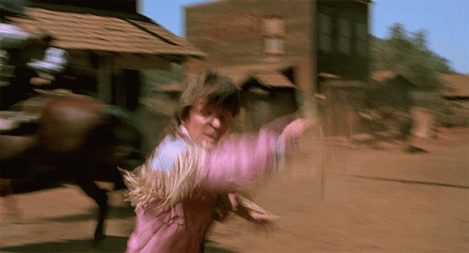 Western Man Running Away GIF
