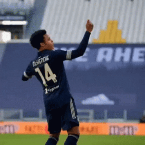 Weston Mckennie Pointing Right GIF
