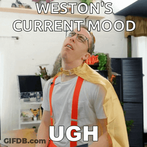 Weston's Current Mood Ugh Poster GIF