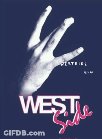Westside Poster With Hand Reaching Up GIF