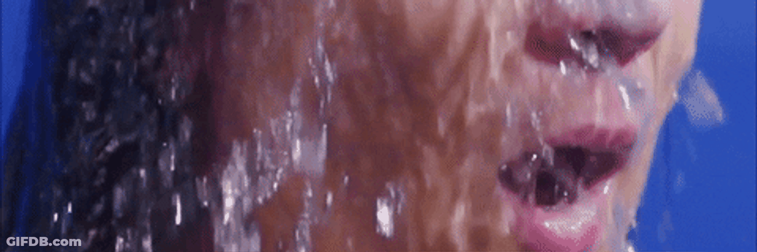 Wet Girl Showering GIF