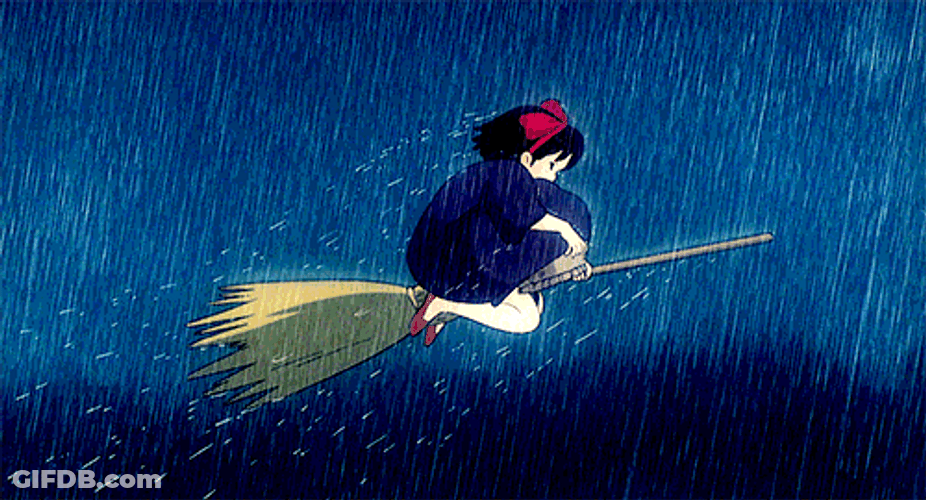 Wet Kiki's Delivery Service Witch Anime GIF