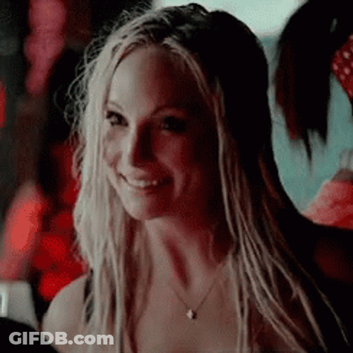 Wet Look Caroline Forbes Smile GIF