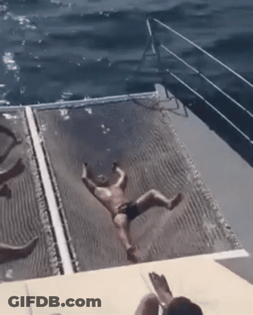 Wet Man Lying Sea Water Splash GIF