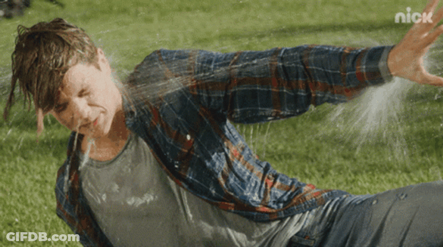 Wet Waterfall Hosed Down GIF