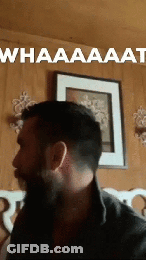 Whaaat Beard Man Shocked Facial Expression GIF