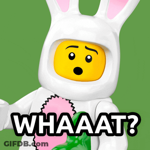 Whaaat Lego Bunny Rabbit Man GIF