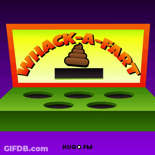 Whack-A-Fart Game With Holes GIF