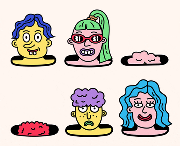 Whack A Mole Human Characters GIF